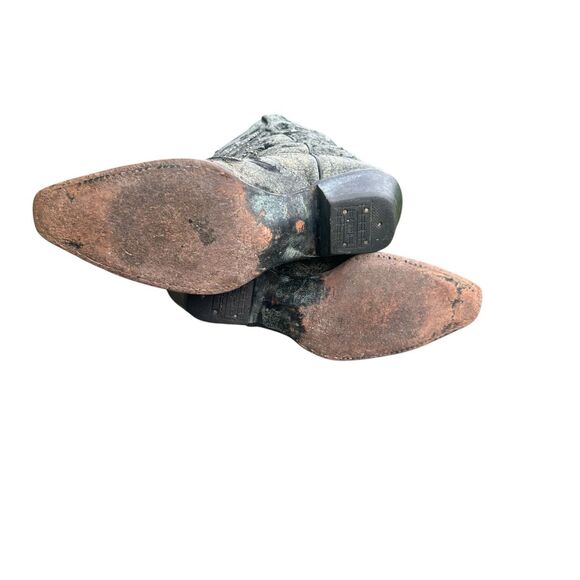 Corral woman’s 7 black gray inlay studded sequin cowboy festival boots gorgeous - Picture 11 of 12